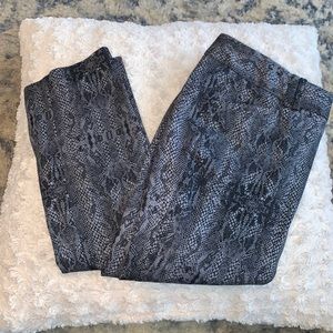 Calvin Klein grey/black snakeskin pants